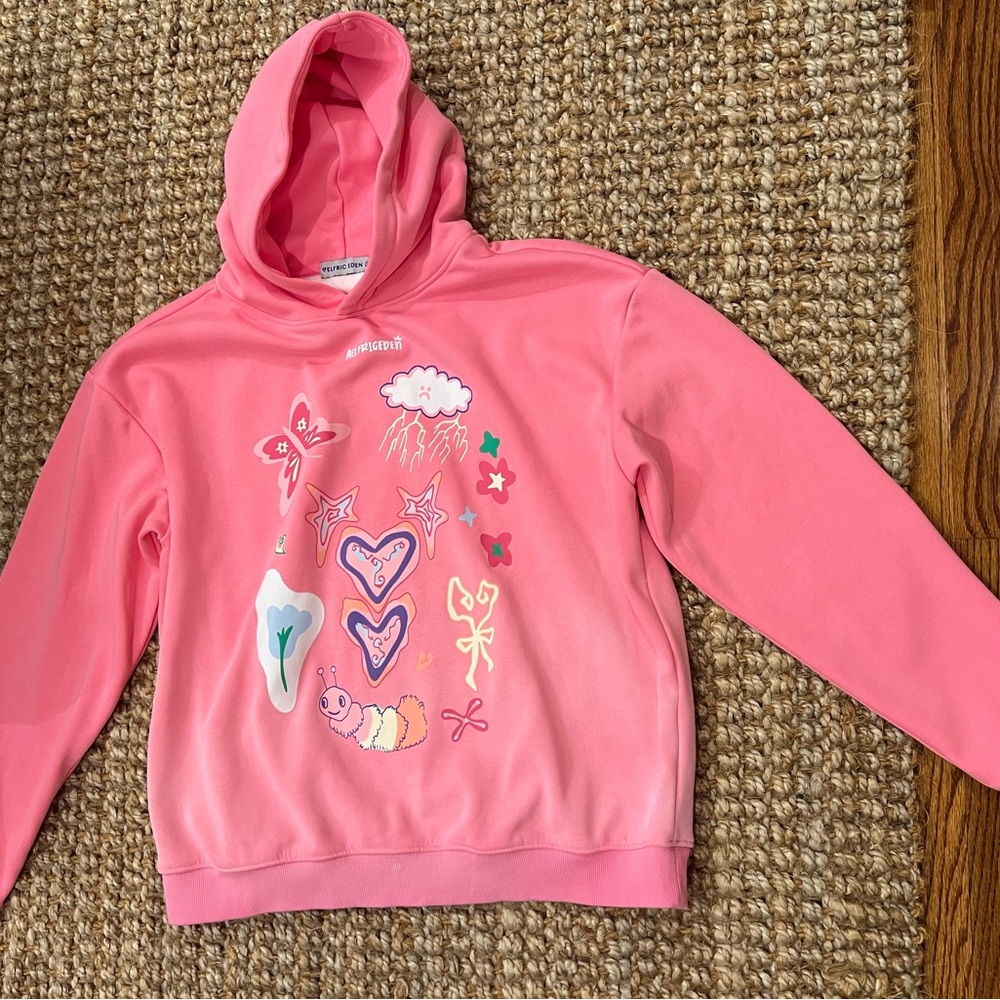 Aelfric Eden Pink Graphic Hoodie Size XS - like new
